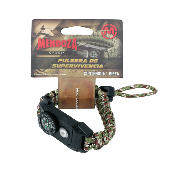 Pulsera Paracord Camuflaje Con Luz Led