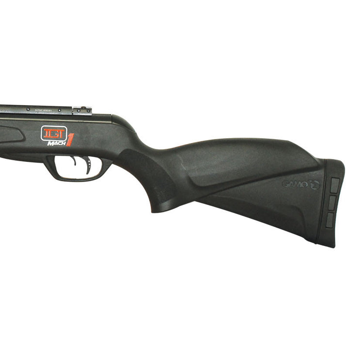 RIFLE GAMO BLACK FUSION IGT MACH 1 CAL. 5.5 CON MIRA 3-9X40 NITROPISTON - El Viajero del Norte