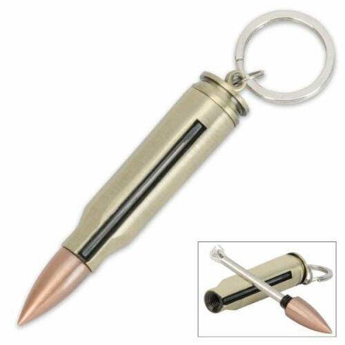 Pedernal Llavero de bala con iniciador de fuego