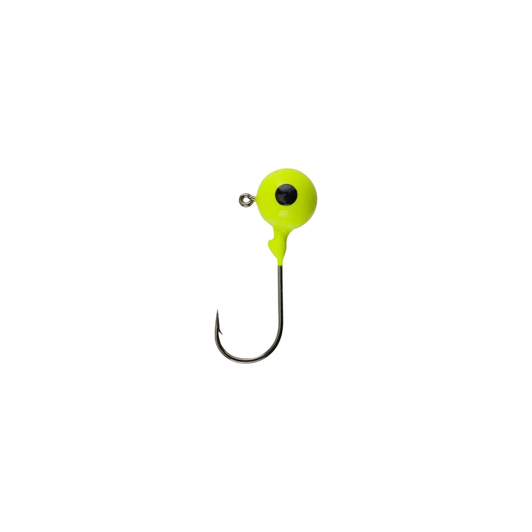 ANZUELO Berkley Essentials Round Ball Jigs 1/8 oz Chartreuse CON 3 PIEZAS