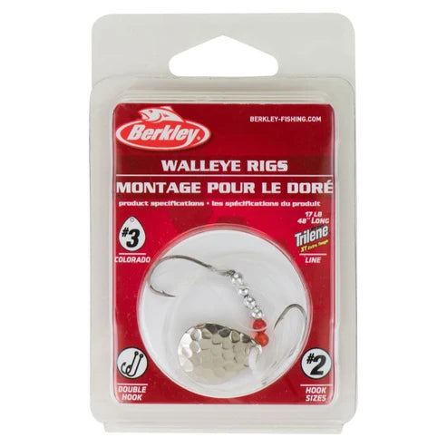 ANZUELO Berkley Walleye Rig Colorado Hammered Silver con 3piezas