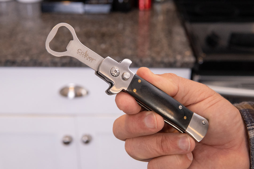 Abrebotellas estilo Switchblade negro