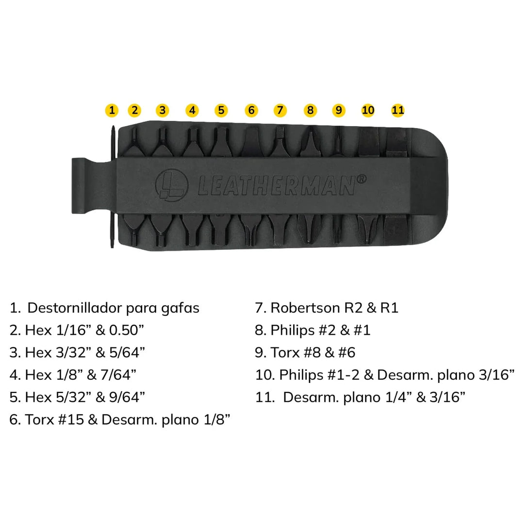BIT KIT DE 10 PUNTAS INTERCAMBIABLES LEATHERMAN