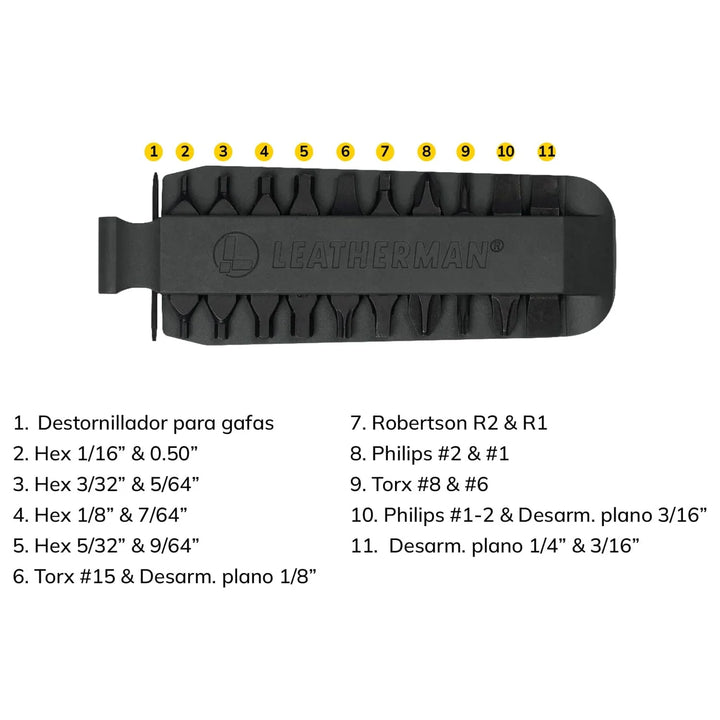 BIT KIT DE 10 PUNTAS INTERCAMBIABLES LEATHERMAN