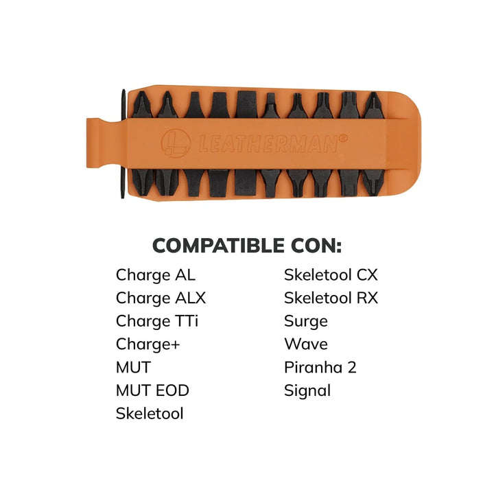 BIT KIT DE 10 PUNTAS INTERCAMBIABLES NARANJA LEATHERMAN