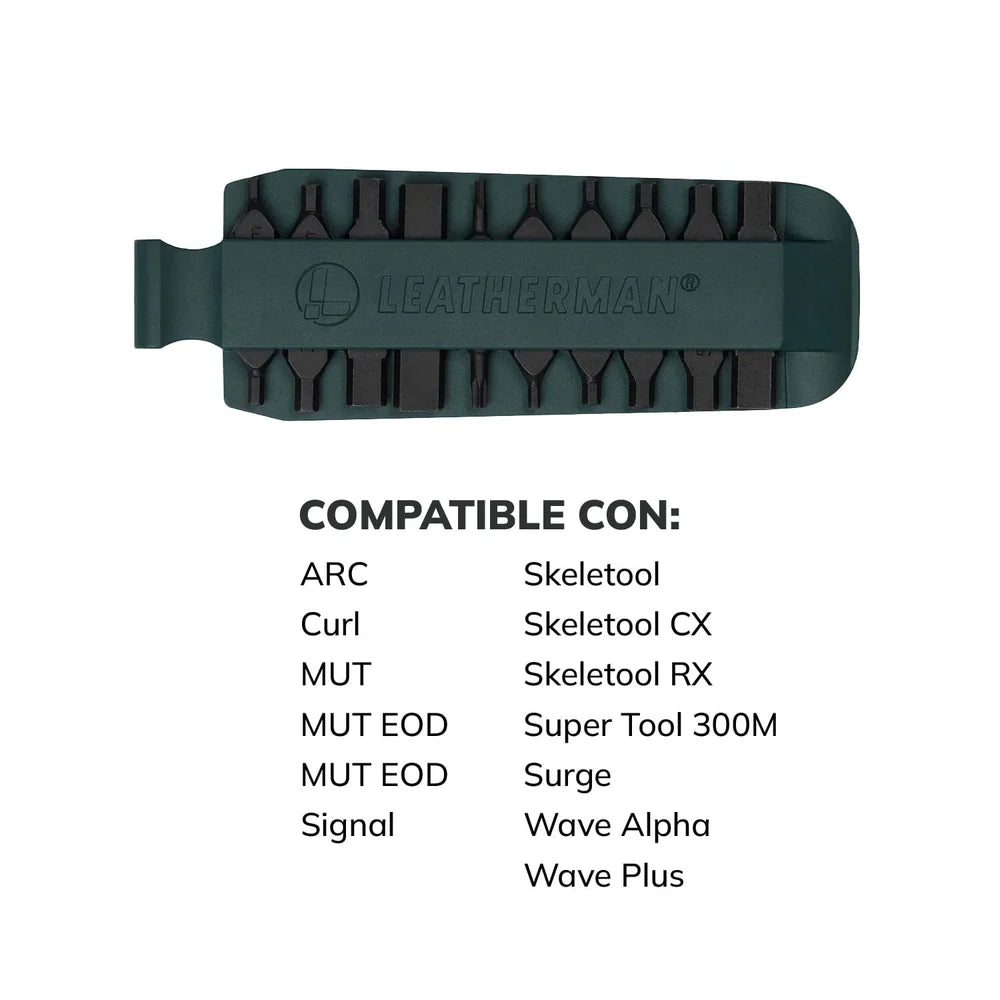 BIT KIT DE 10 PUNTAS INTERCAMBIABLES VERDE LEATHERMAN