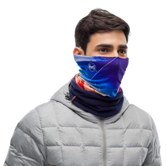 BUFF CUBRE CUELLOPOLAR MOUNT EVEREST BLUE DE MICROFIBRA