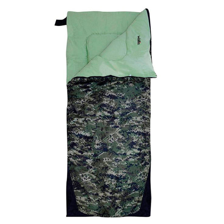 Bolsa para dormir -5°C, Camuflaje 100% poliéster, 190x80 cm