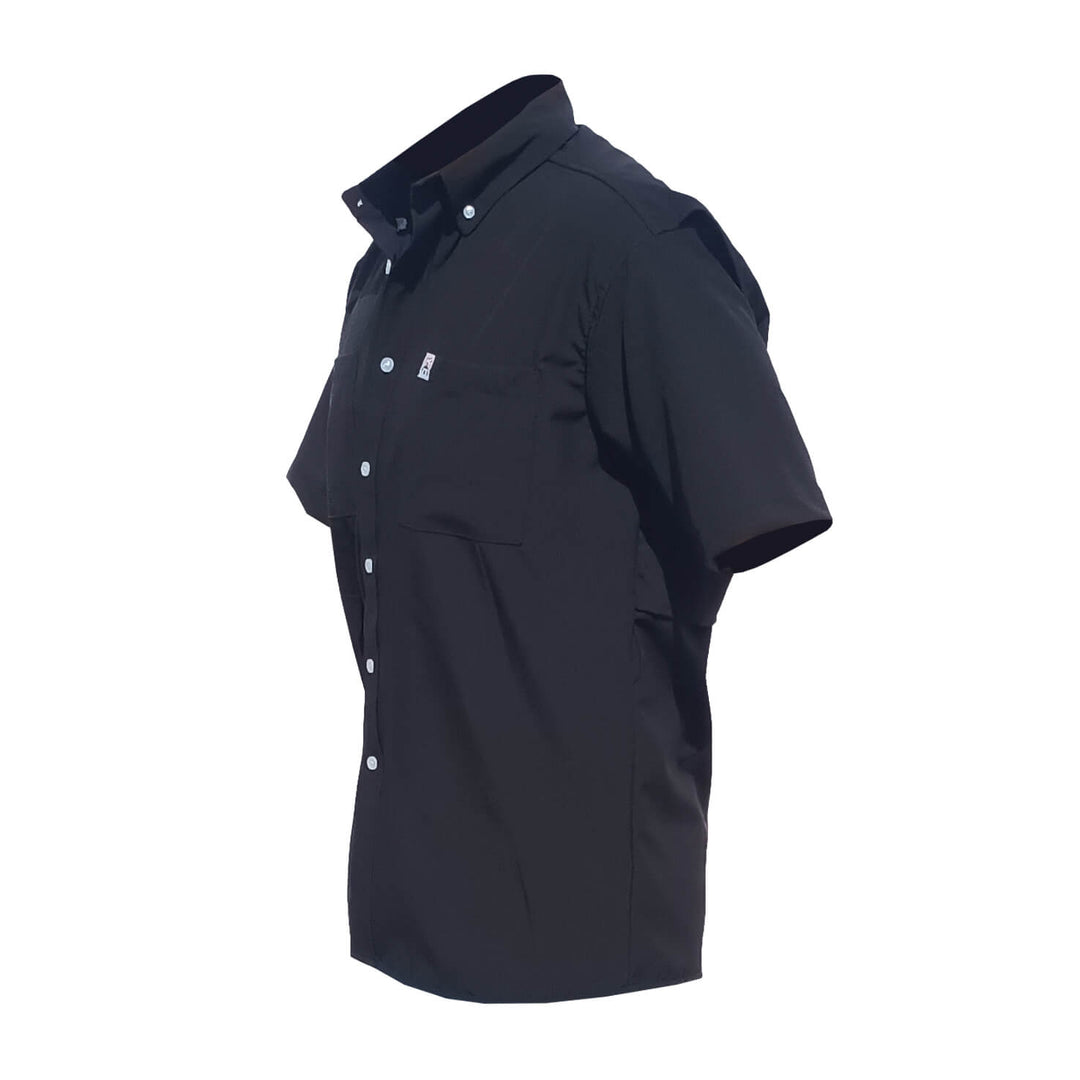 CAMISA TAU SPANISH FISHING MANGA CORTA NEGRA