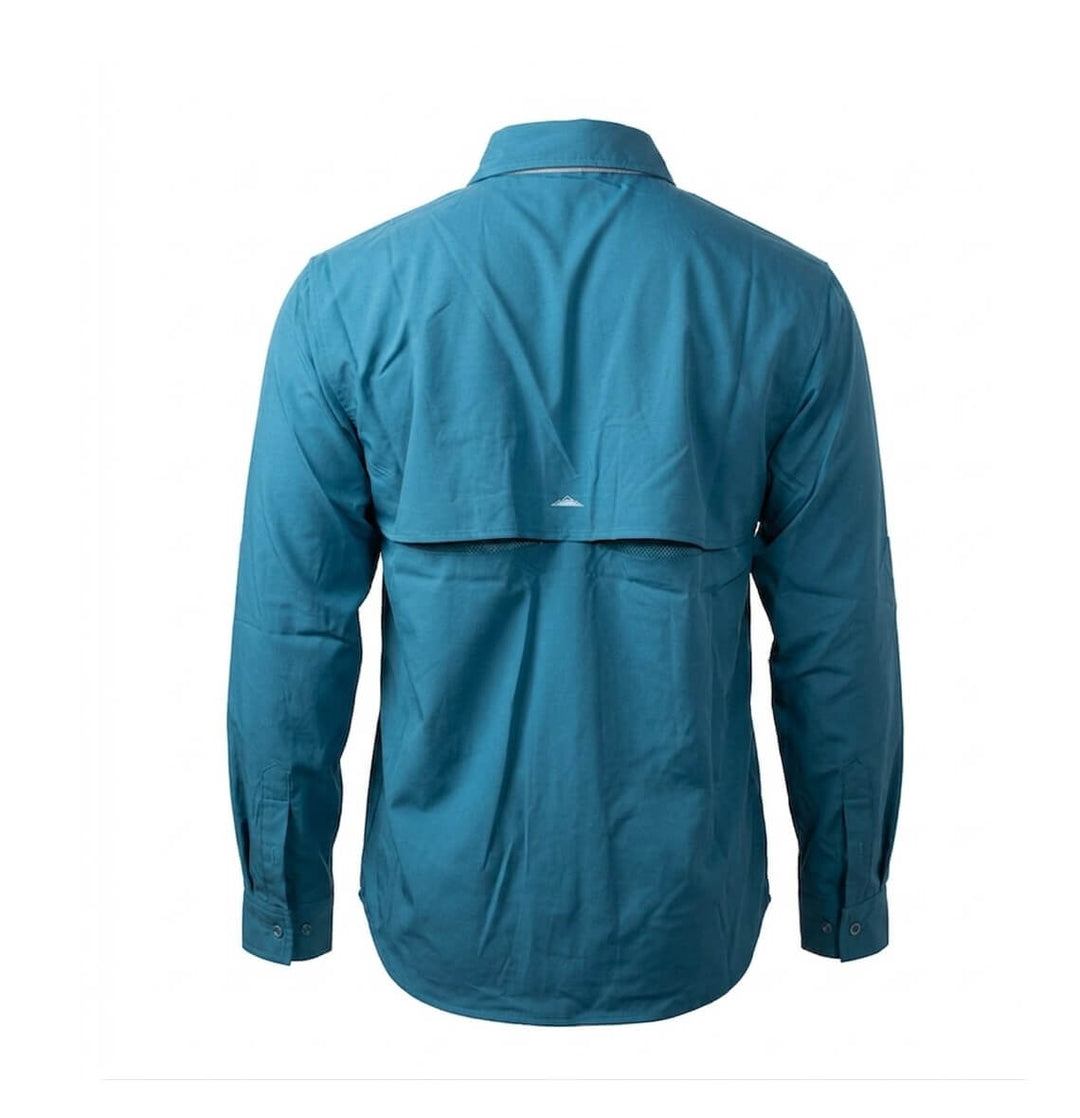 CAMISA TAU SUECA FISHING MANGA LARGA AZUL