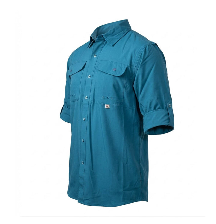CAMISA TAU SUECA FISHING MANGA LARGA AZUL