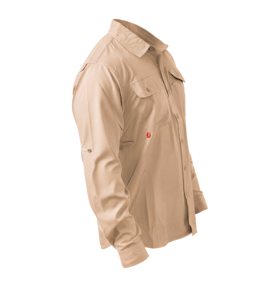 CAMISA TAU SUECA FISHING MANGA LARGA KHAKI