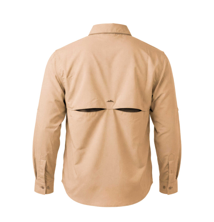 CAMISA TAU SUECA FISHING MANGA LARGA KHAKI