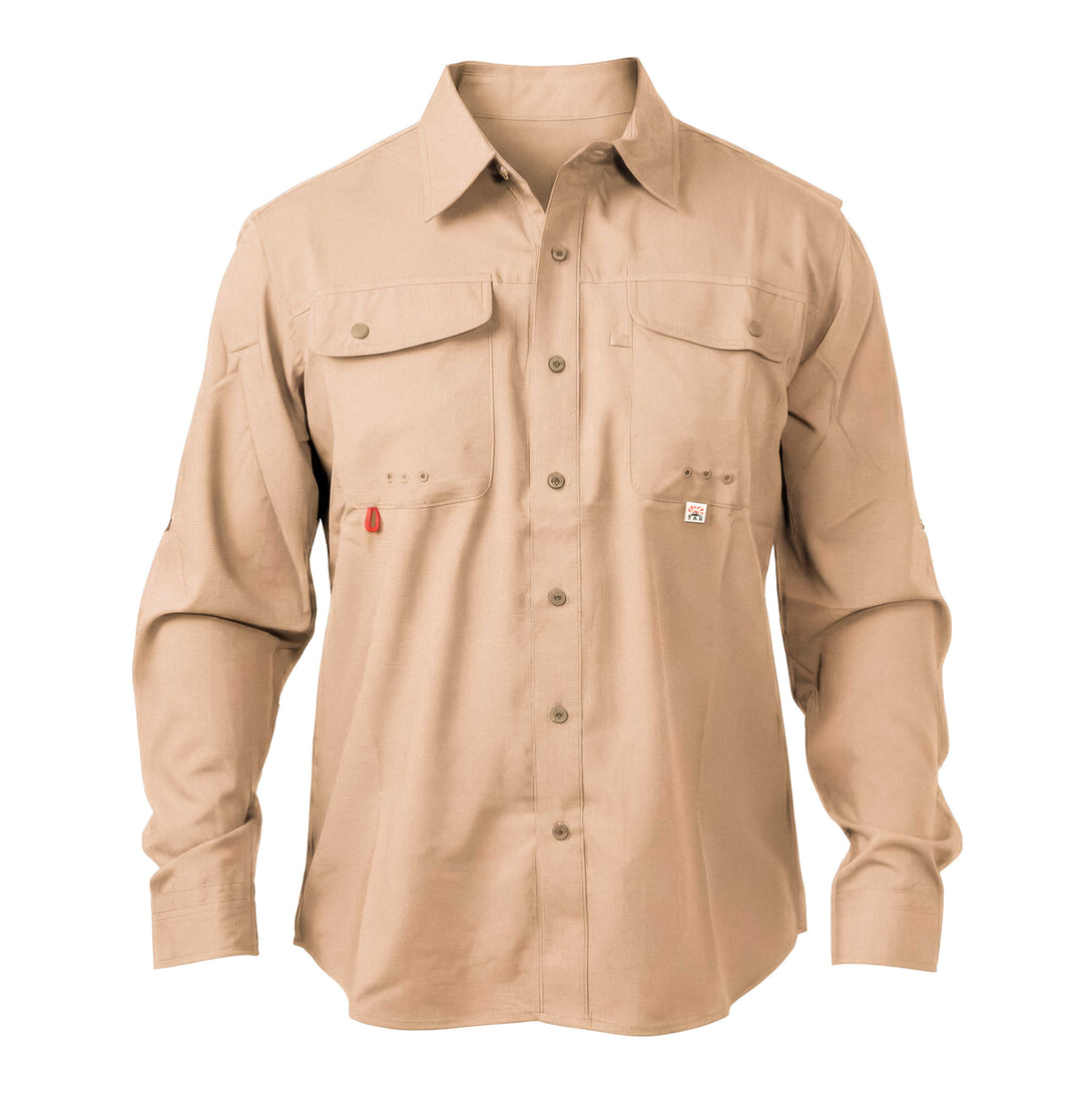 CAMISA TAU SUECA FISHING MANGA LARGA KHAKI