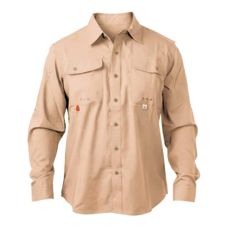 CAMISA TAU SUECA FISHING MANGA LARGA KHAKI