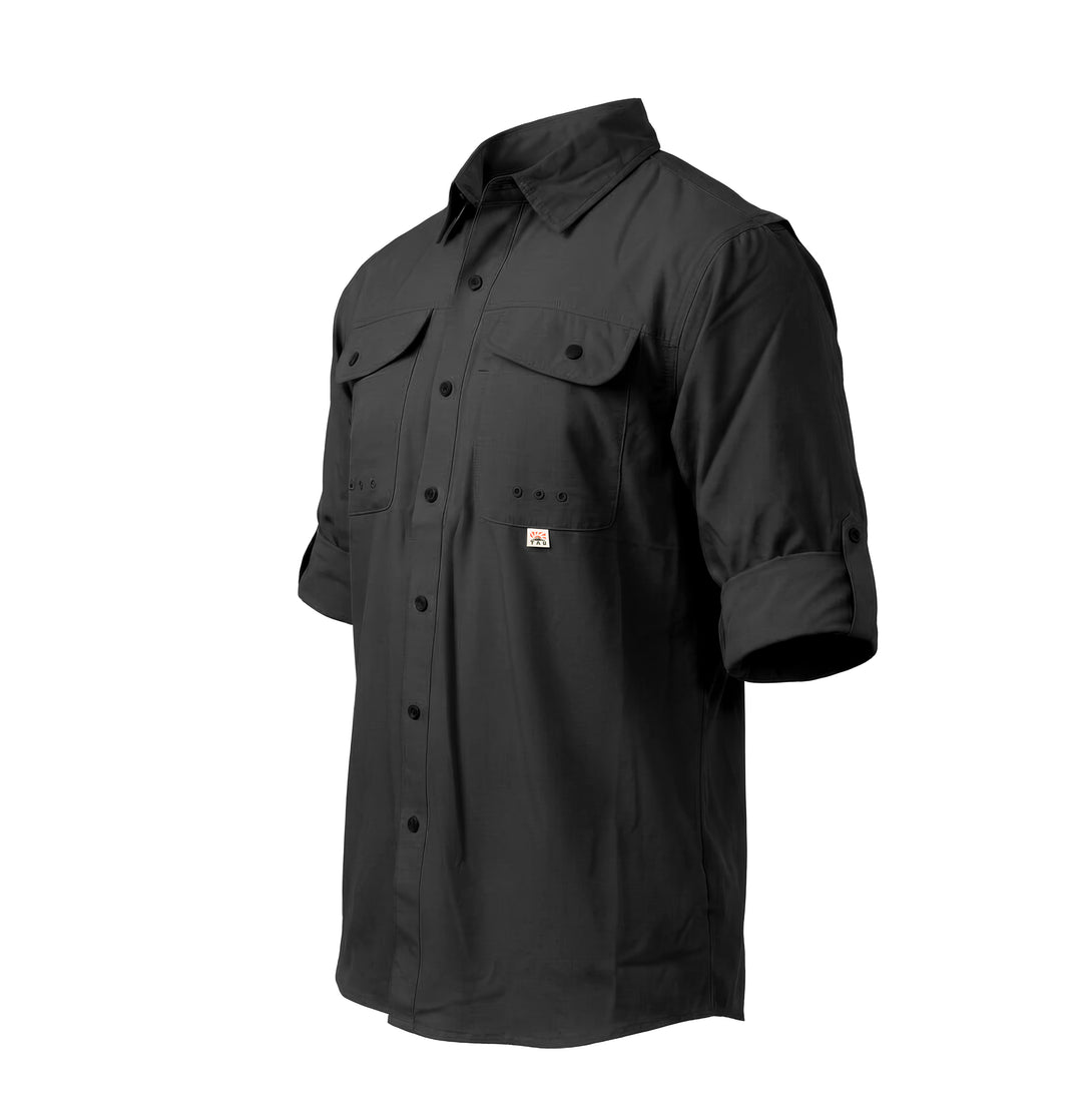 CAMISA TAU SUECA FISHING MANGA LARGA NEGRA