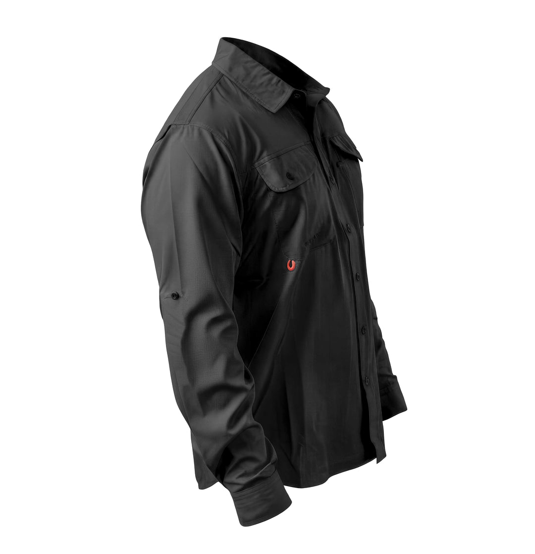 CAMISA TAU SUECA FISHING MANGA LARGA NEGRA