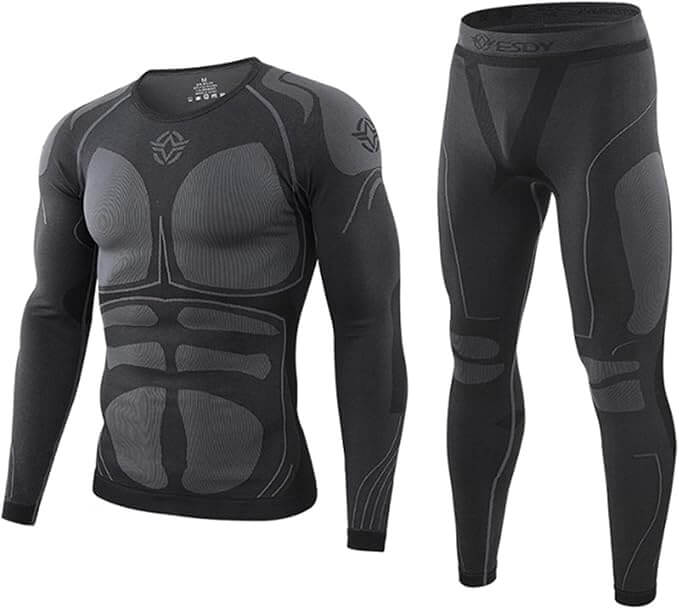 CAMISA Y PANTALON TERMICO TACTICO BLACK ESDY