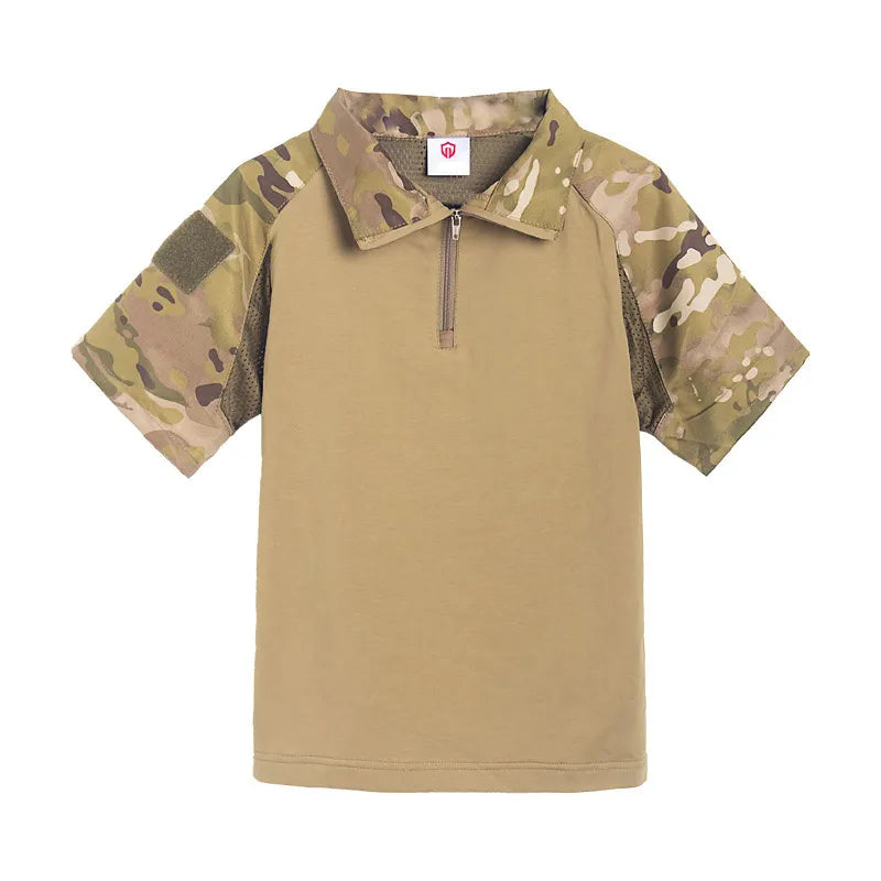 CAMISETA COMBAT NIÑO MULTICAM MANGA CORTA