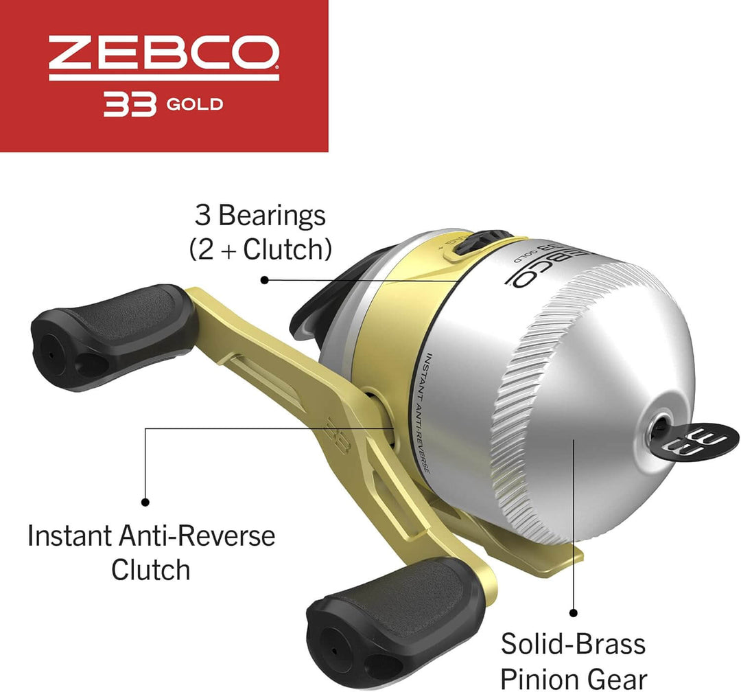 CAÑA y CARRETE ZEBCO 33 GOLD SPINCASTING MEDIUM 6'0"