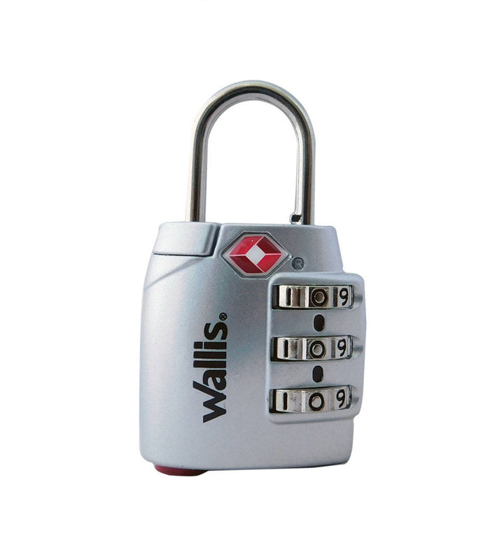 CANDADO DE COMBINACION TSA COLOR PLATA