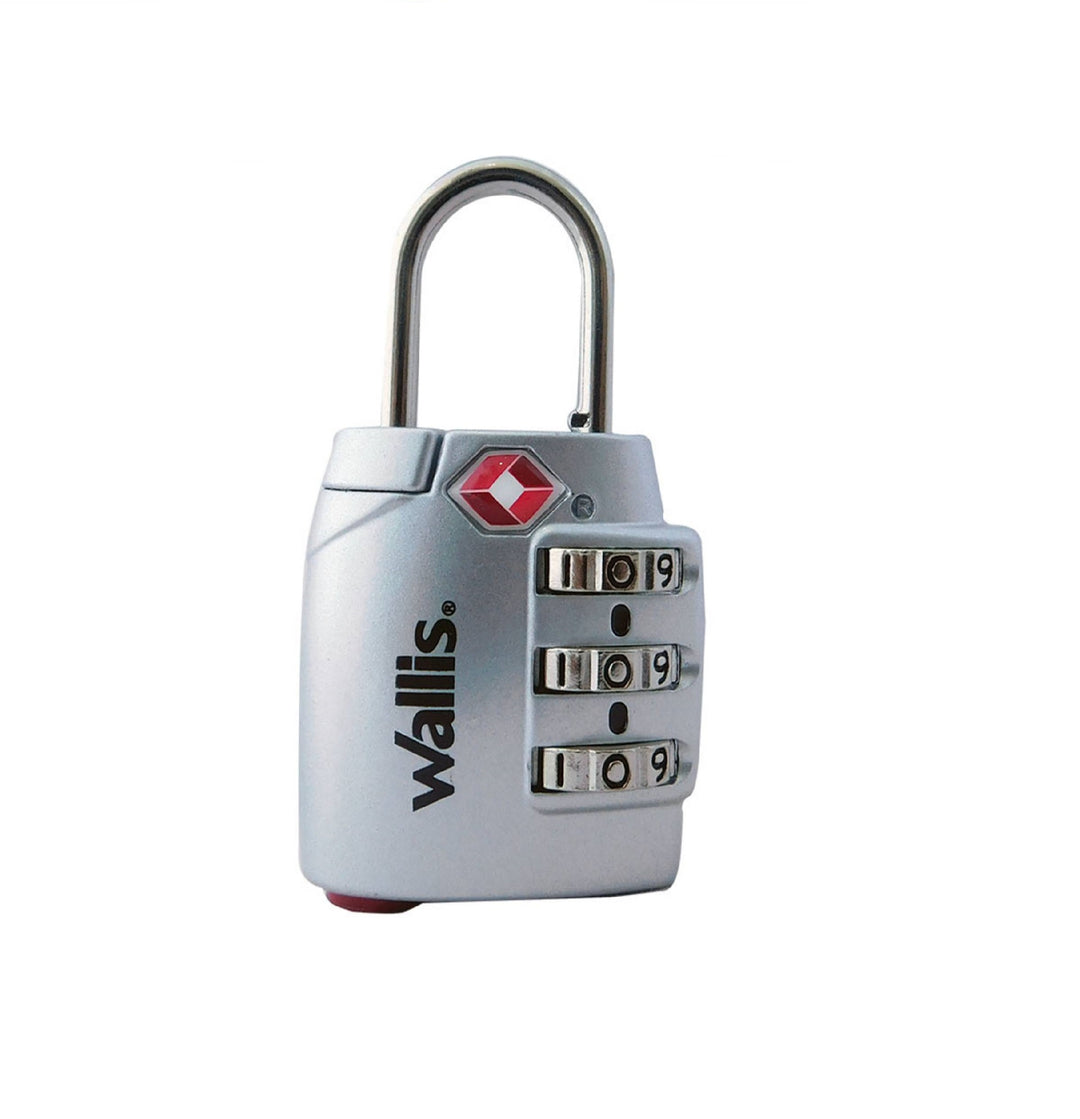 CANDADO DE COMBINACION TSA COLOR PLATA