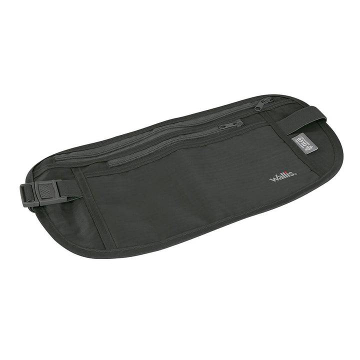 CARTERA DE SEGURIDAD CON CORREA, PROTECCION RFID NEGRO