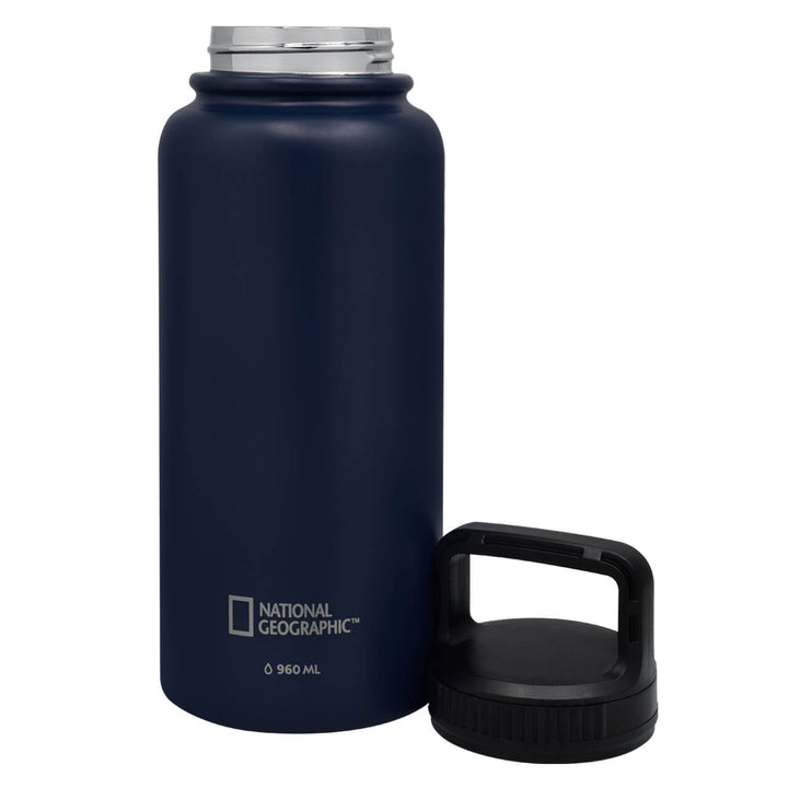 CILINDRO TERMICO NATGEO,NATURAL ADVENTURE ACEROINOXIDABLE 960ML AZUL MARINO