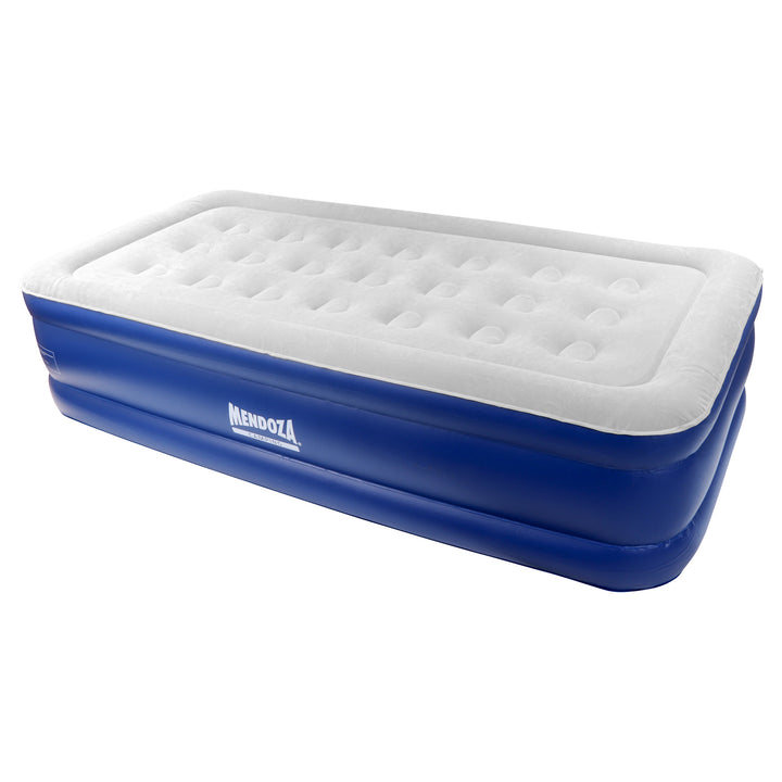 COLCHON INFLABLE INDIVIDUAL DE DOBLE ALTURA CON BOMBA INTEGRADA ELECTRICA