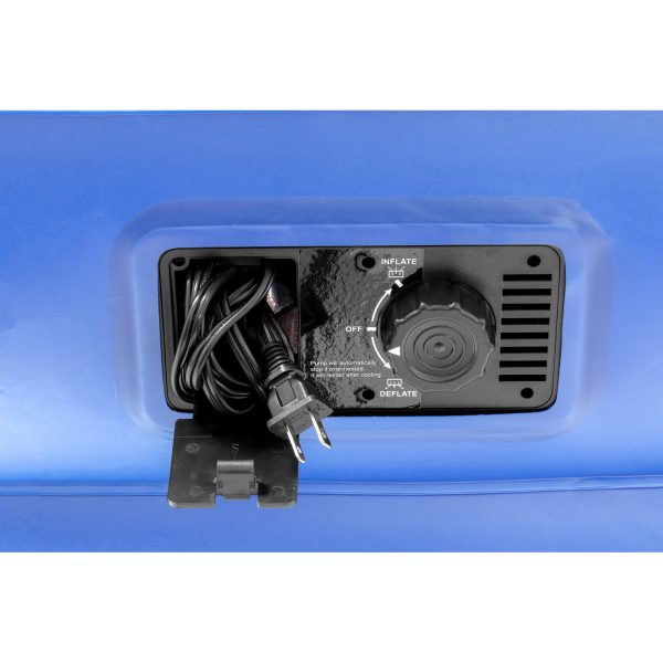 COLCHON INFLABLE INDIVIDUAL DE DOBLE ALTURA CON BOMBA INTEGRADA ELECTRICA