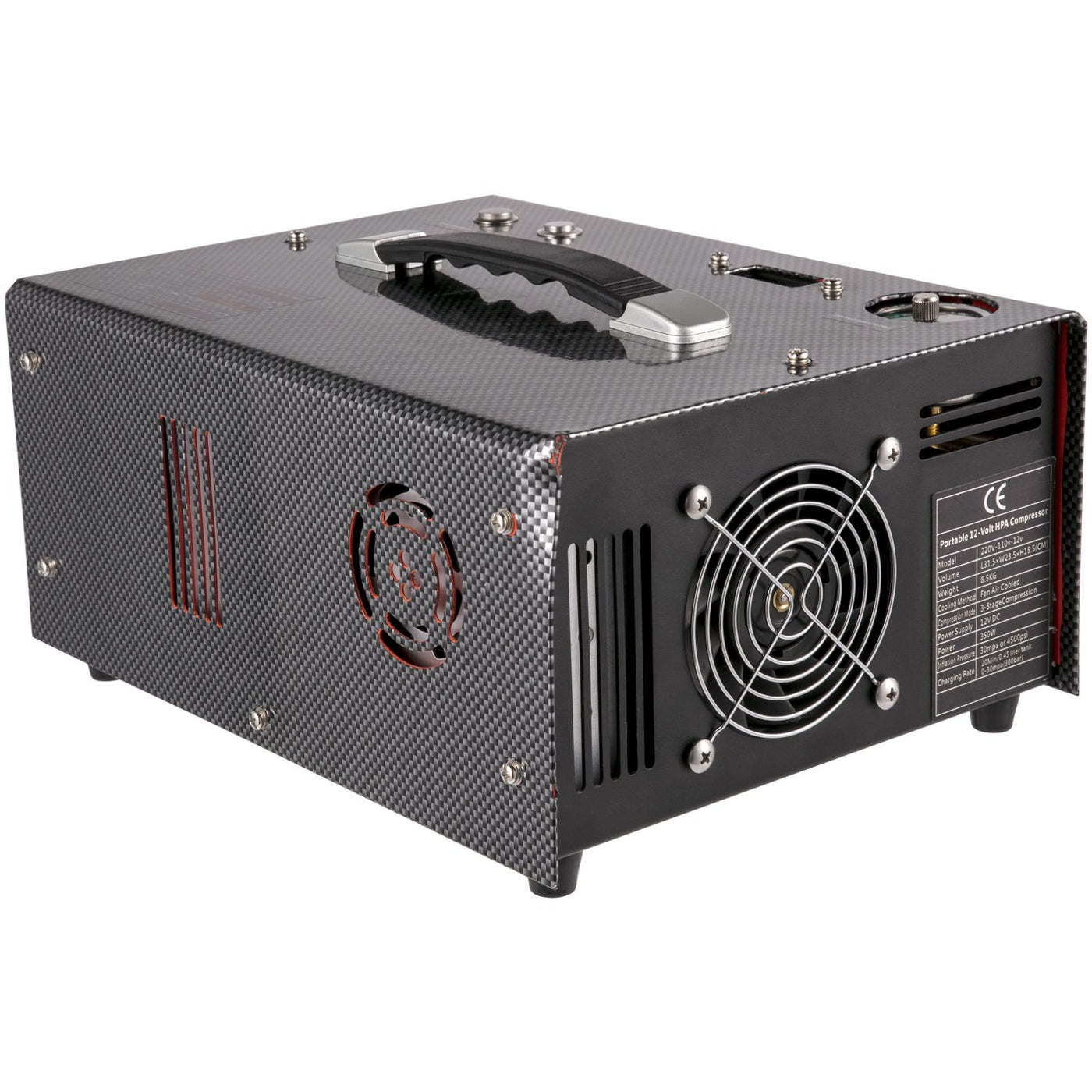 COMPRESOR PCP 12V 300 BAR 4500 PSI PORTATIL