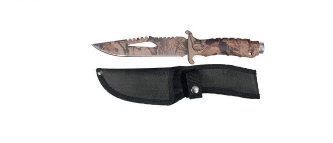CUCHILLO MONTE CAMUFLAJE CON FUNDA NYLON
