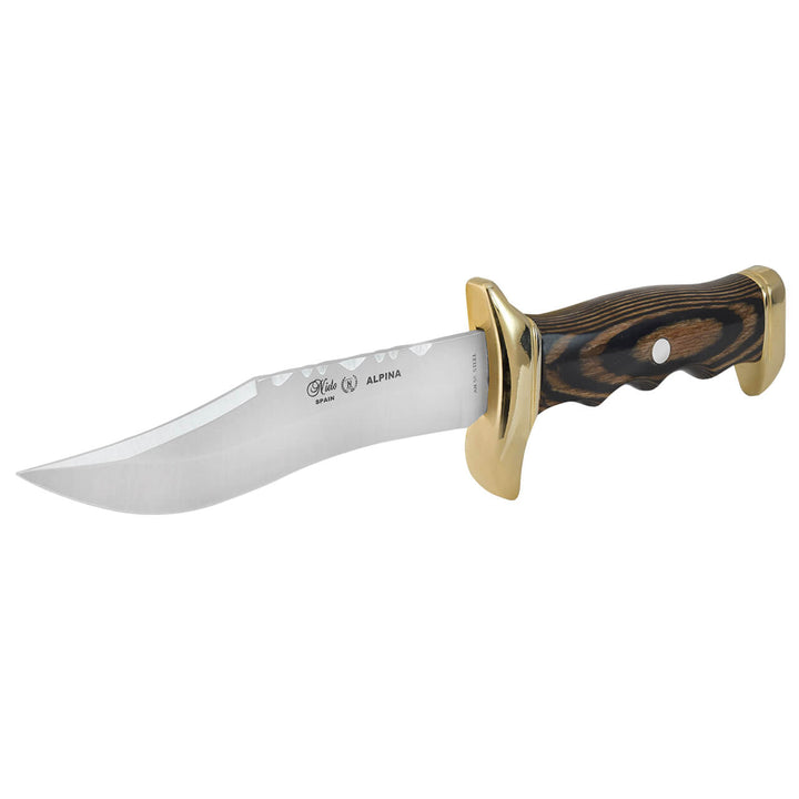 CUCHILLO ALPINA CON FUNDA DE PIEL LARGO 21CM MIGUEL NIETO