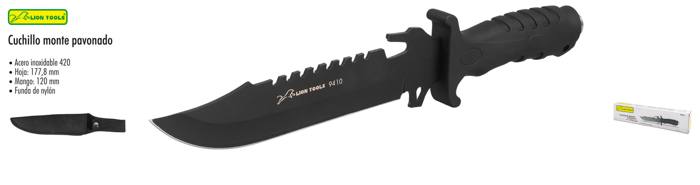CUCHILLO PAVONADO BLACK 120MM