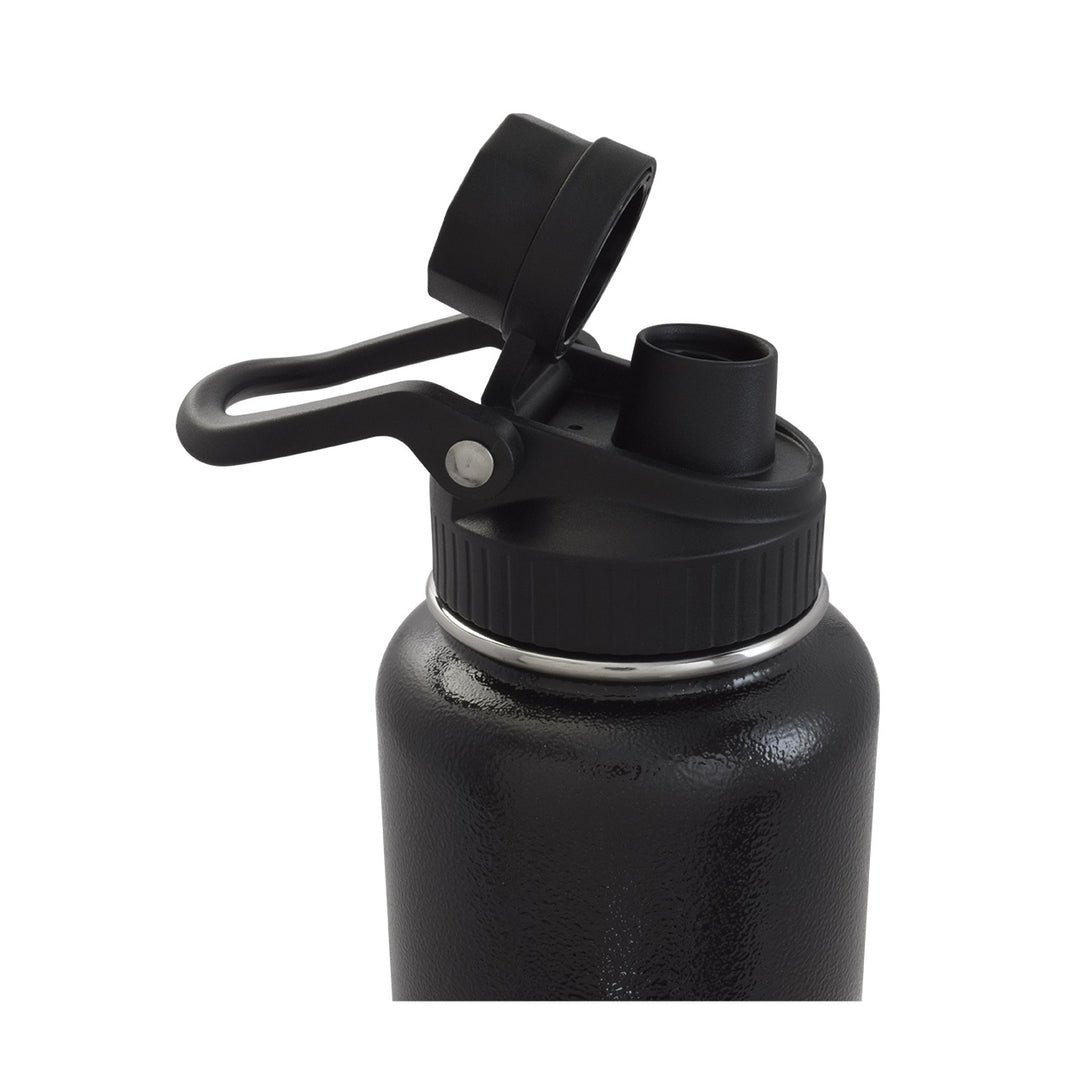 Cilindro termico de acero inoxidable, 950 ml, negro martillado