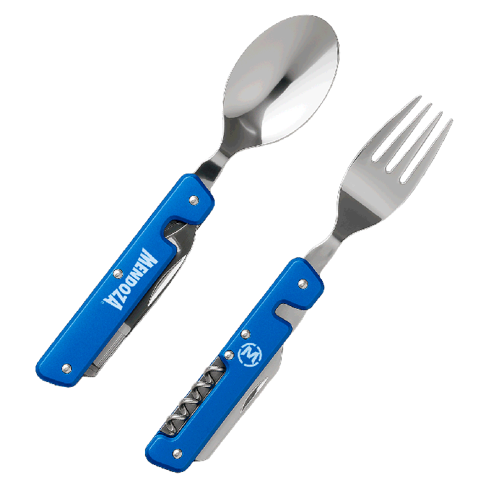 Cubiertos plegables imantados Azul