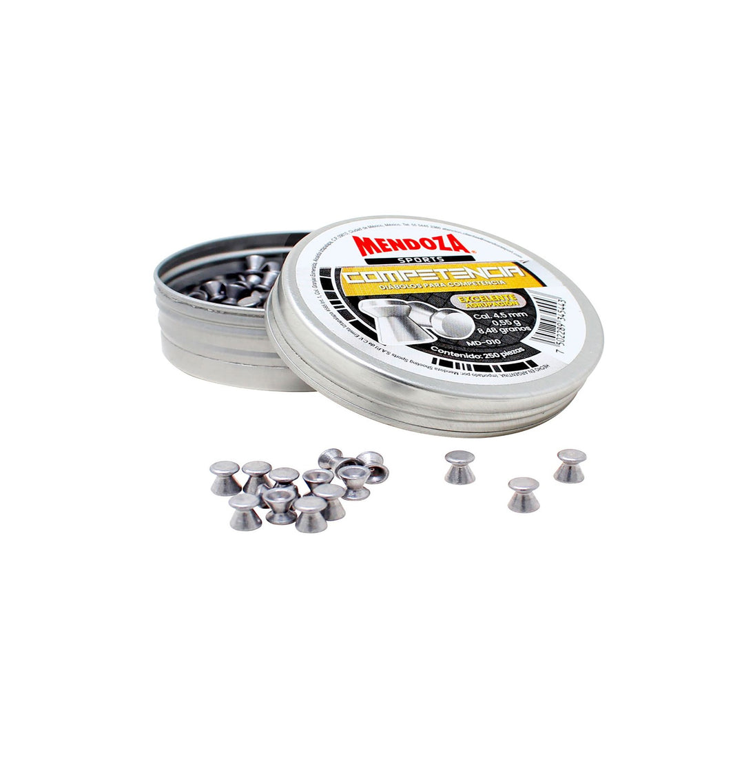 DIABOLO COMPETENCIA PUNTA PLANA CALIBRE 177(4.5mm) 8.48gr 250 Piezas