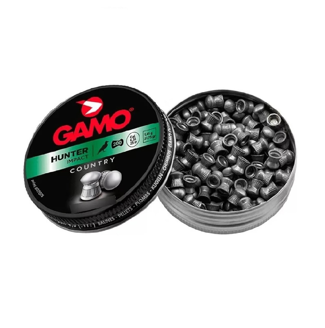 DIABOLO GAMO HUNTER CALIBRE .25(6.35mm) 21.75gr 200 Piezas