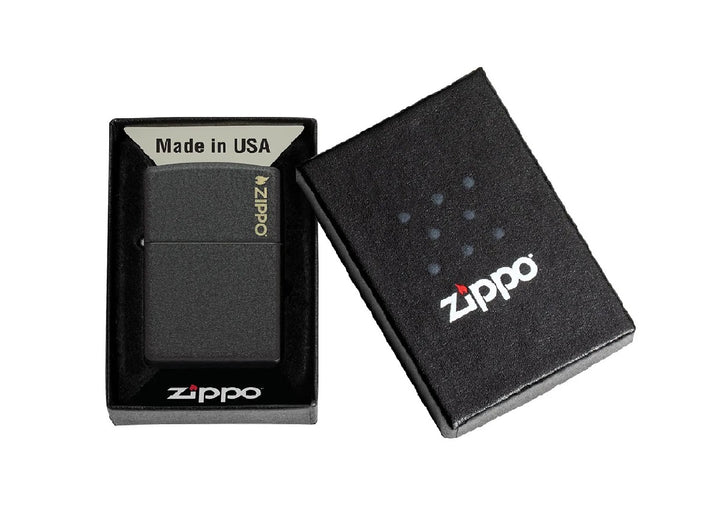 ENCENDEDOR ZIPPO NEGRO AGRIETADO