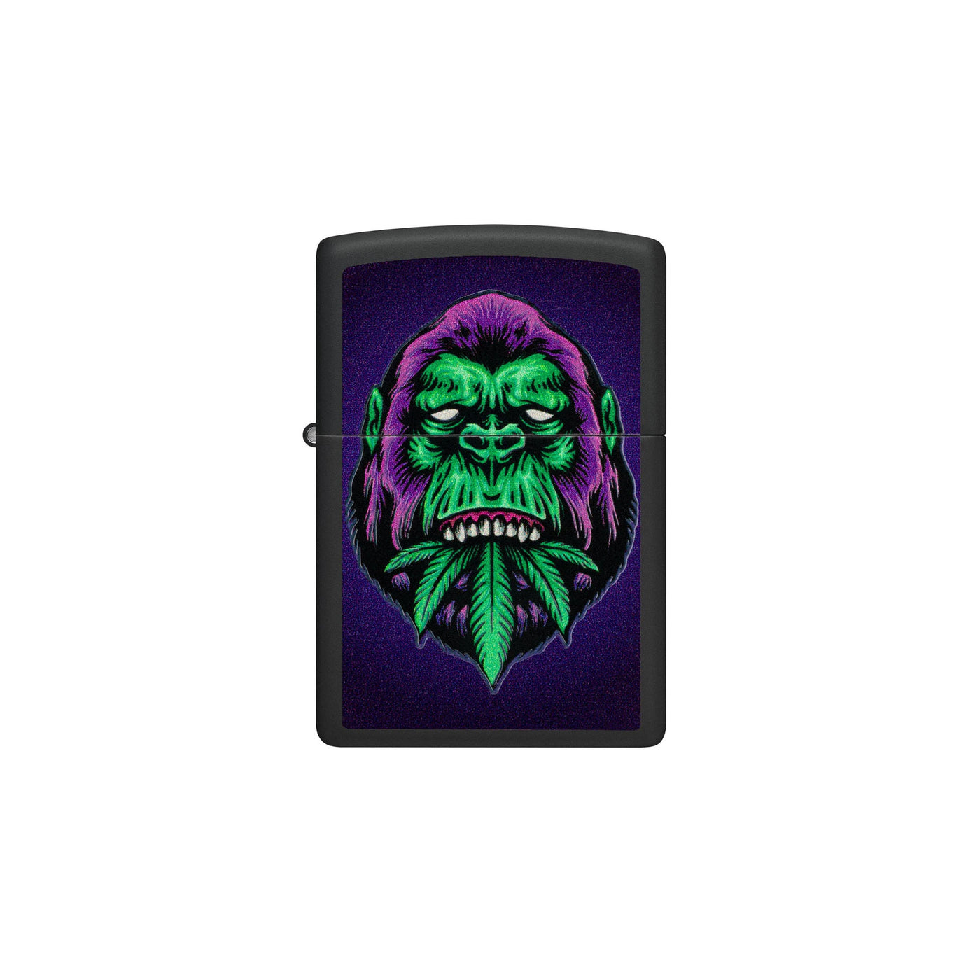 ENCENDEDOR ZIPPO GORILA CANNABIS BLACK MATE