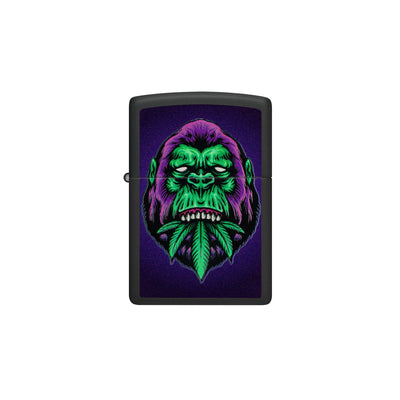 ENCENDEDOR ZIPPO GORILA CANNABIS BLACK MATE