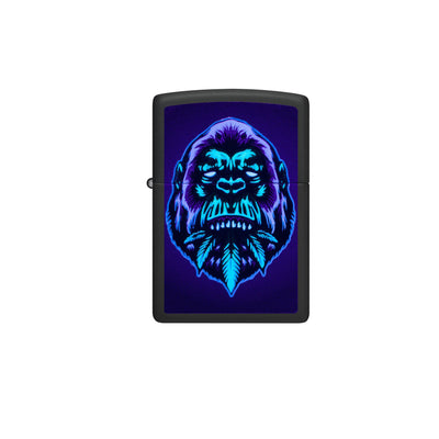 ENCENDEDOR ZIPPO GORILA CANNABIS BLACK MATE