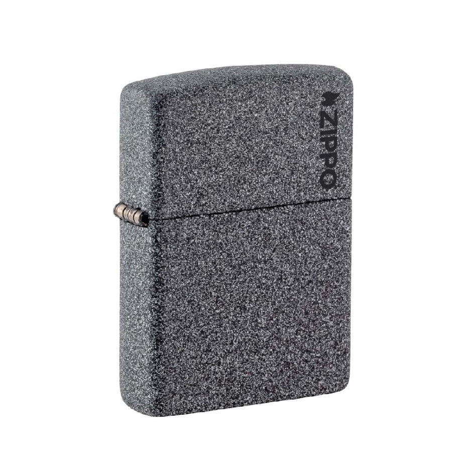 ENCENDEDOR ZIPPO ESMERILADO IRON STONE CON LOGO ZIPPO