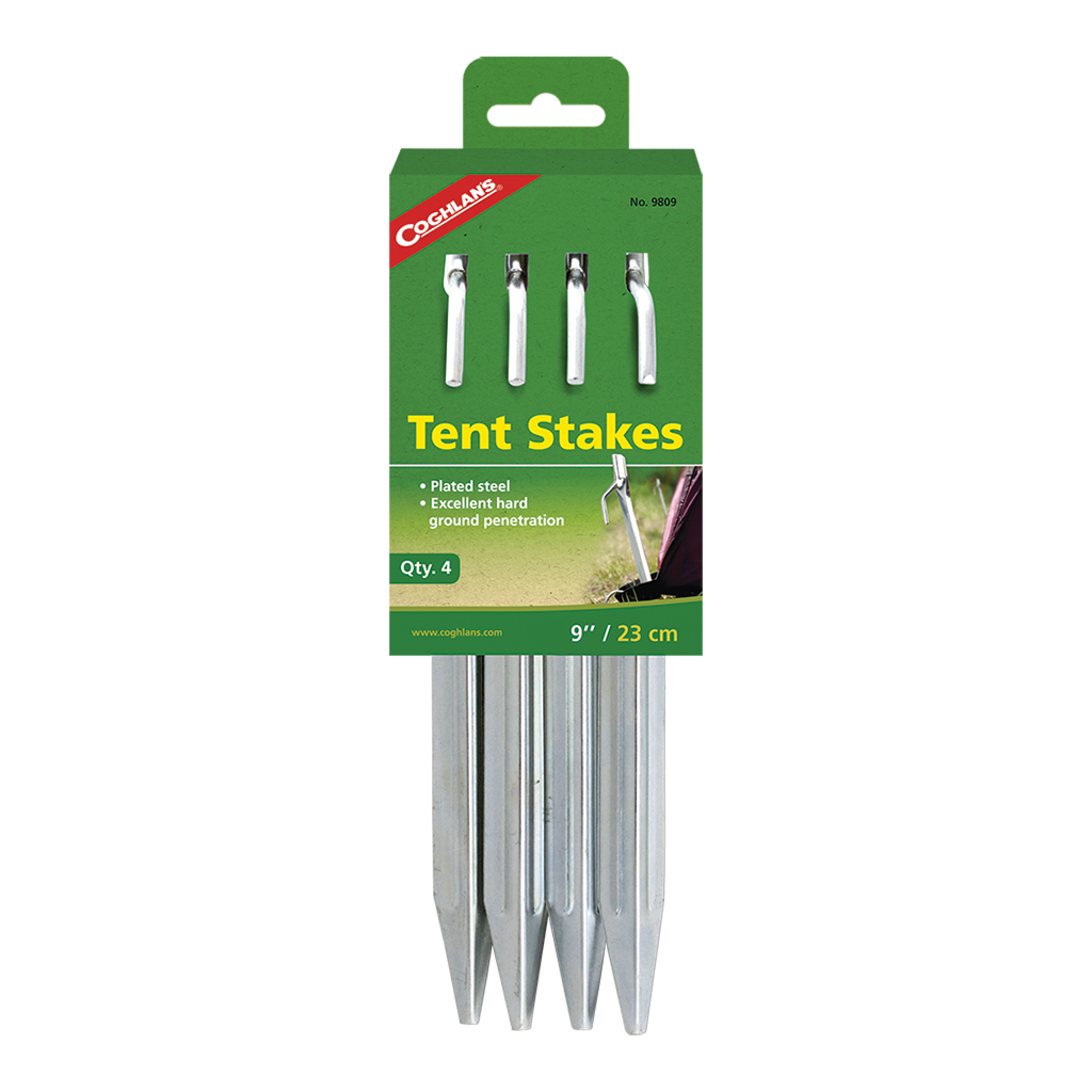 ESTACAS DE METAL 9" COGHLAN'S CON 4 PIEZAS