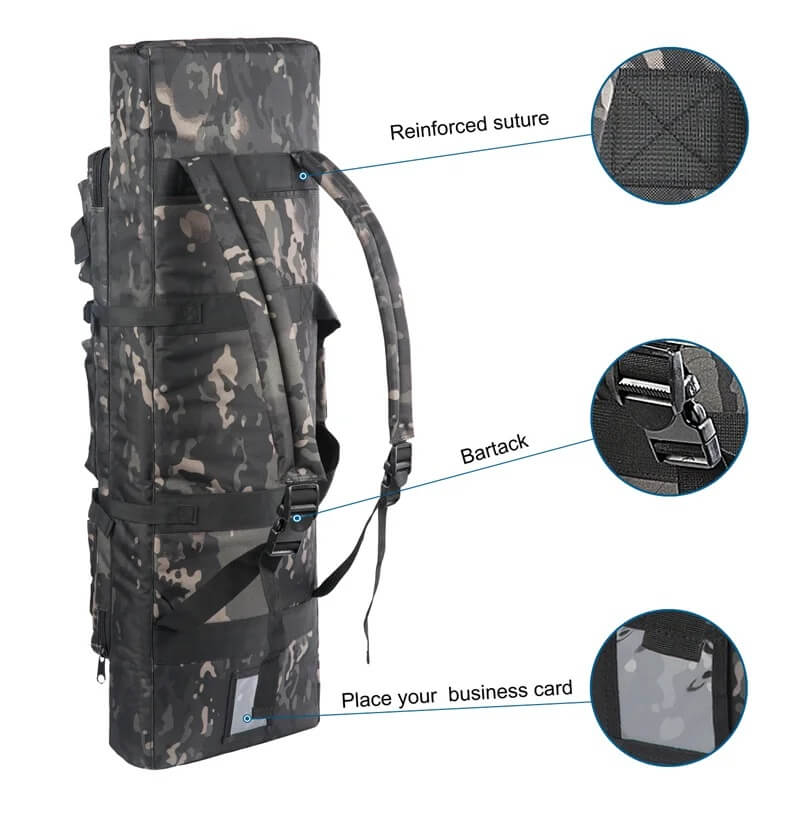32" Double Rifle Bag BLACK CAMO