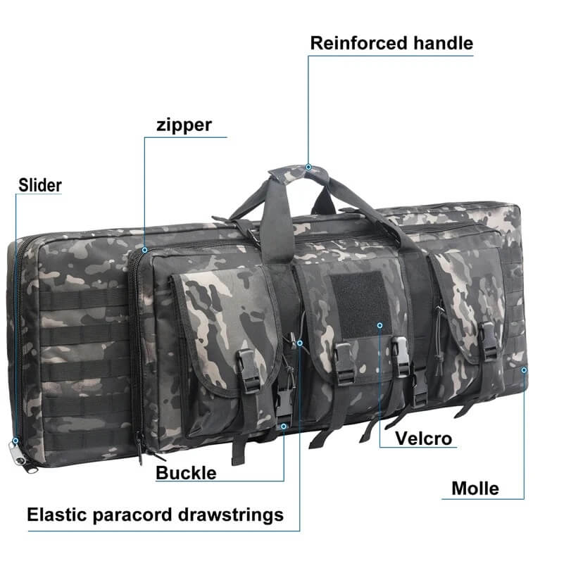 32" Double Rifle Bag BLACK CAMO