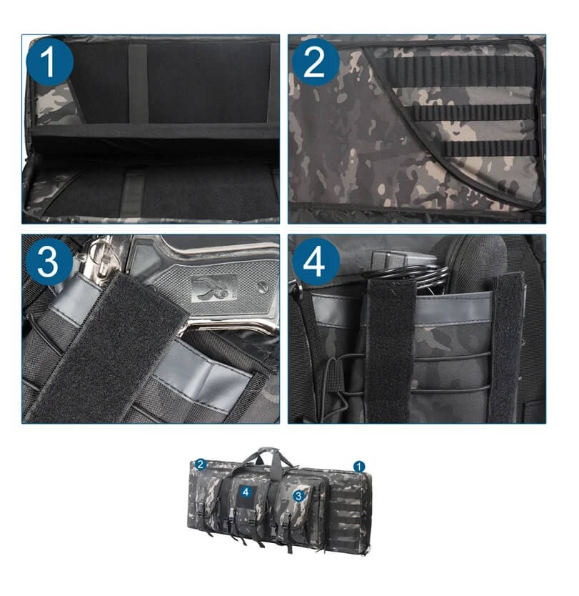 32" Double Rifle Bag BLACK CAMO