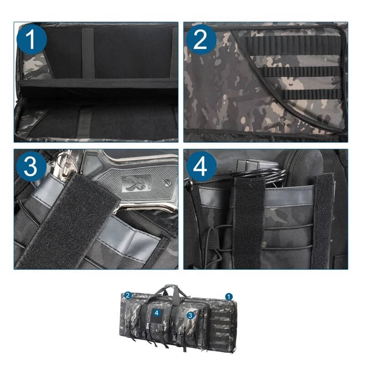 32" Double Rifle Bag BLACK CAMO