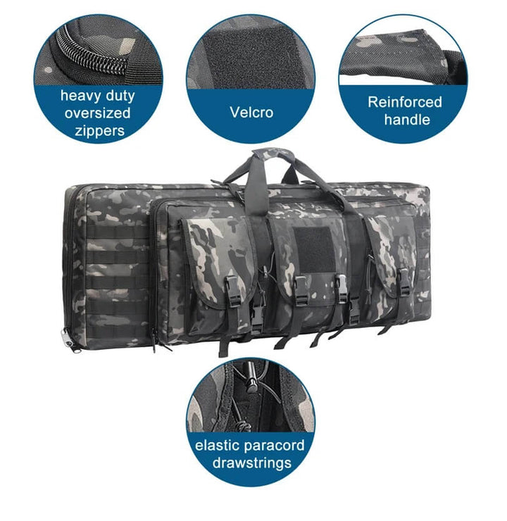 32" Double Rifle Bag BLACK CAMO