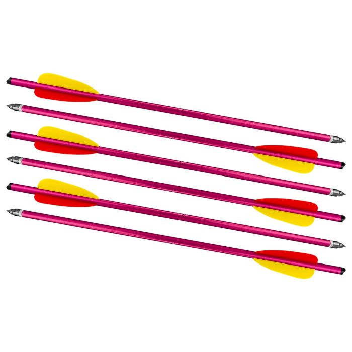 FLECHAS PARA BALLESTA 16" ROJO SET DE 6
